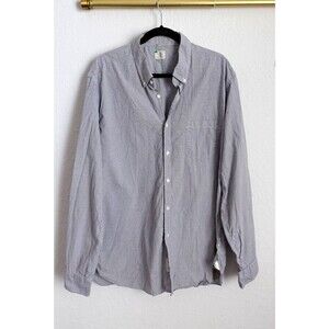 J.CREW Men’s XL Blue/White/Brown Check Long Sleeve Button-Down Cotton Shirt